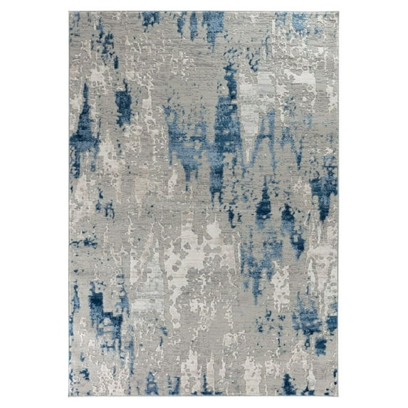 SHG Water Aura Modern Area Rug, 2' x 3', Non Shedding Stain & Fade Resistant