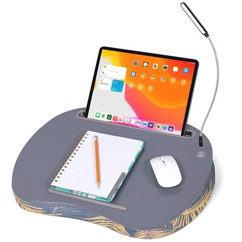 Sofia + Sam Lap Desk for Laptop and Writing with USB Light Tropical Grey