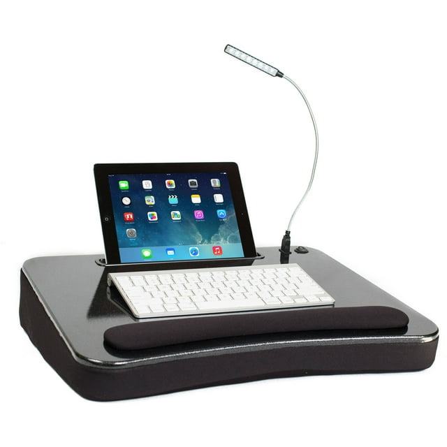 Sofia + Sam Lap Desk with USB Light and Tablet Slot - Black