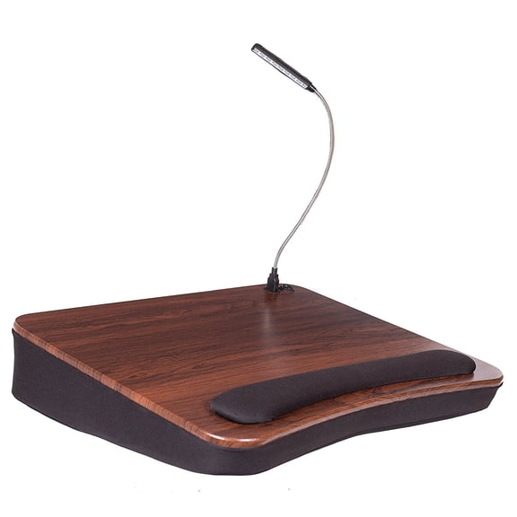 Sofia + Sam Memory Foam Lap Desk with USB Light Portable - Black