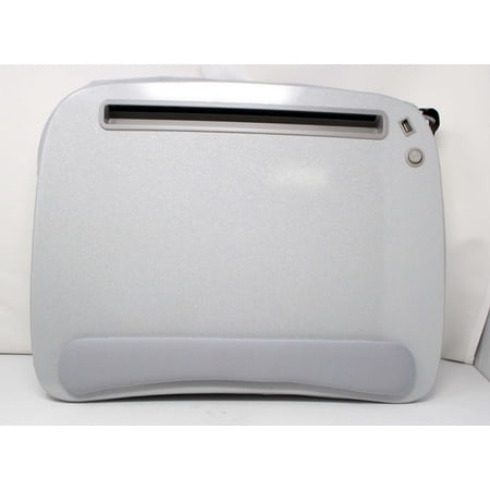 Sofia + Sam Multi-tasking Memory Foam Lap Desk with USB Light - Silver