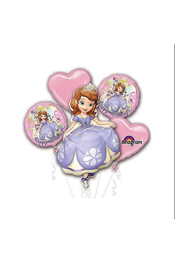 Sofia The First Balloon Bouquet (Each) - Party Supplies