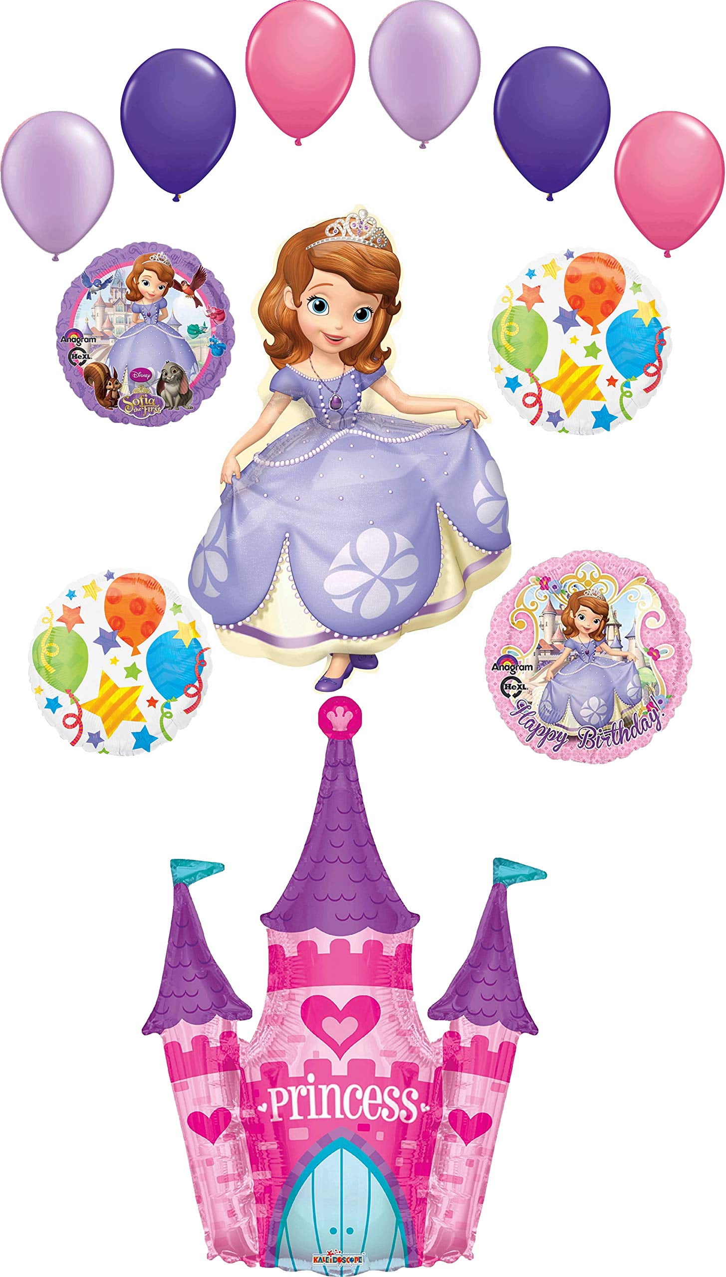 Amscan Sofia First Swirl Deko – 6-teiliges Set Mit Wirbeln & Sofia-Schildern