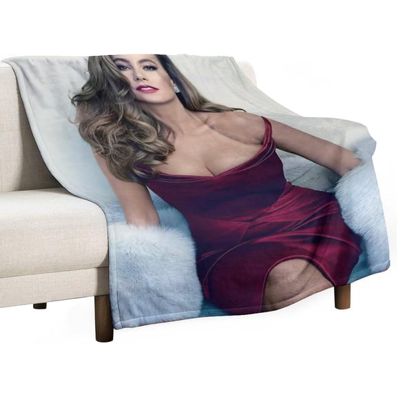 Sofia Vergara Blankets Actor 3 Fleece Throw Blanket for Bed Couch Sofa 300GSM Super Soft and Warm Flannel Blankets Home Decor 30"x40"