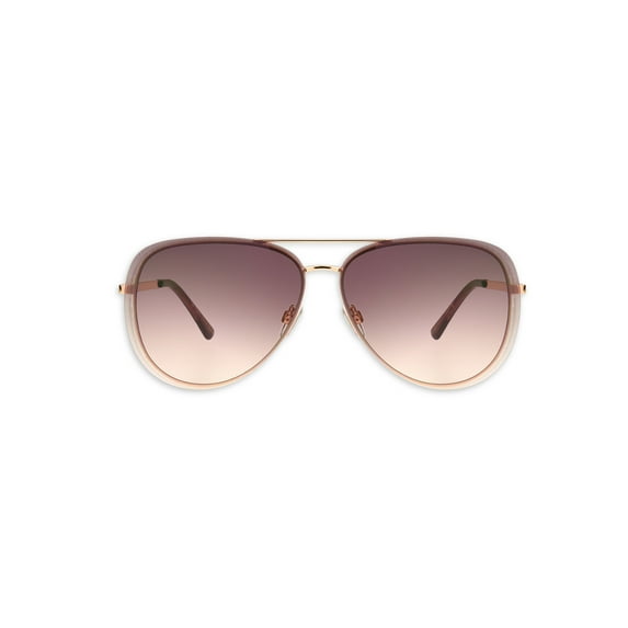 Sofia Vergara Aviator Rose Gold Sunglasses