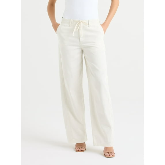 Sofia by Sofia Vergara Women's and Women's Plus Size Diana Relaxed Trousers, 30.5" Inseam, Sizes 0-26W