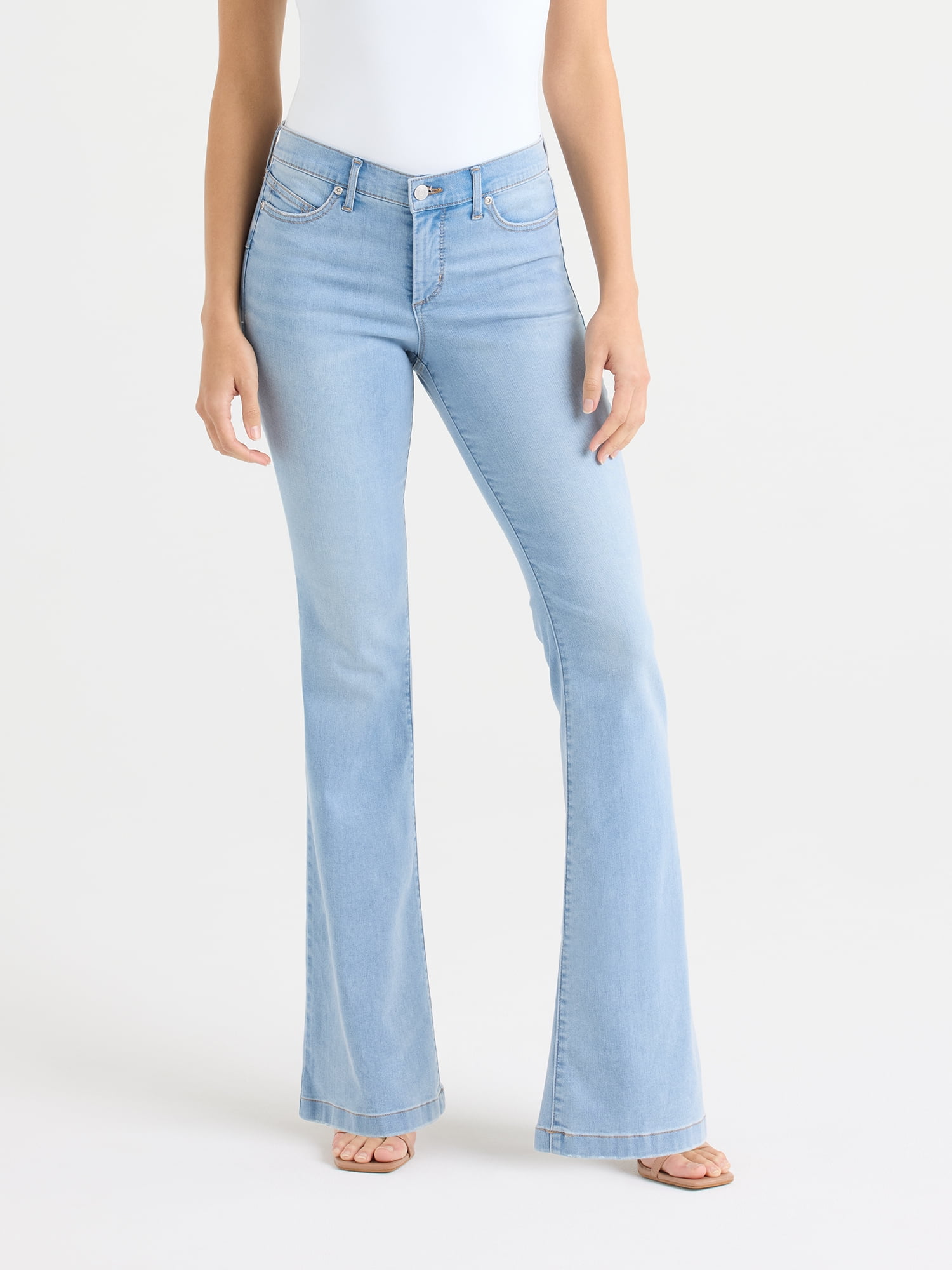 Sofia by Sofia Vergara Women's Low Rise Flare Jeans, 32.5" Inseam, Sizes 0-20