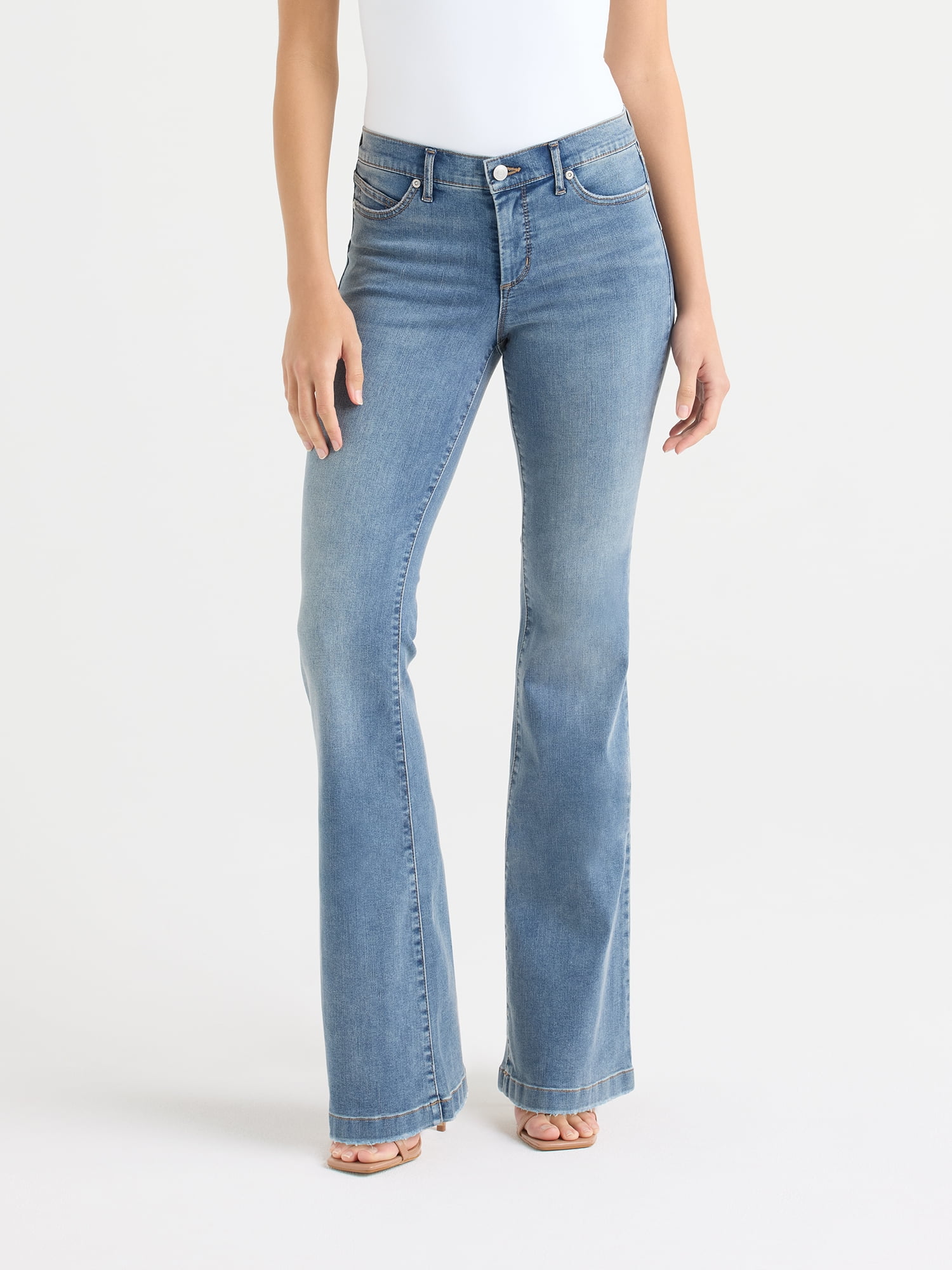 Sofia by Sofia Vergara Women's Low Rise Flare Jeans, 32.5" Inseam, Sizes 0-20