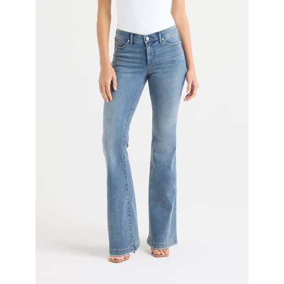 Sofia by Sofia Vergara Women's Low Rise Flare Jeans, 32.5" Inseam, Sizes 0-20