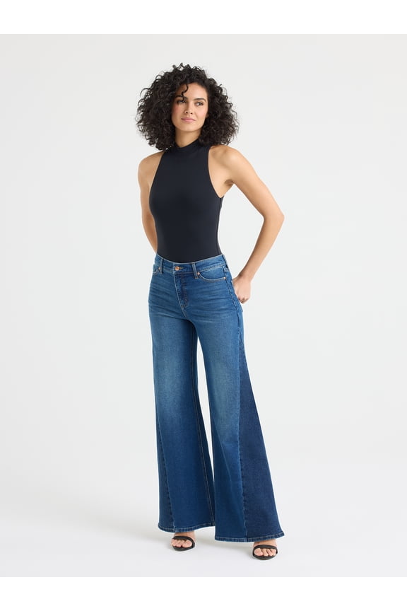 Sofia by Sofia Vergara Women's and Women's Plus Margot Wide Leg High Rise Jeans, 30.5" and 32.5" Inseams, Sizes 0-28