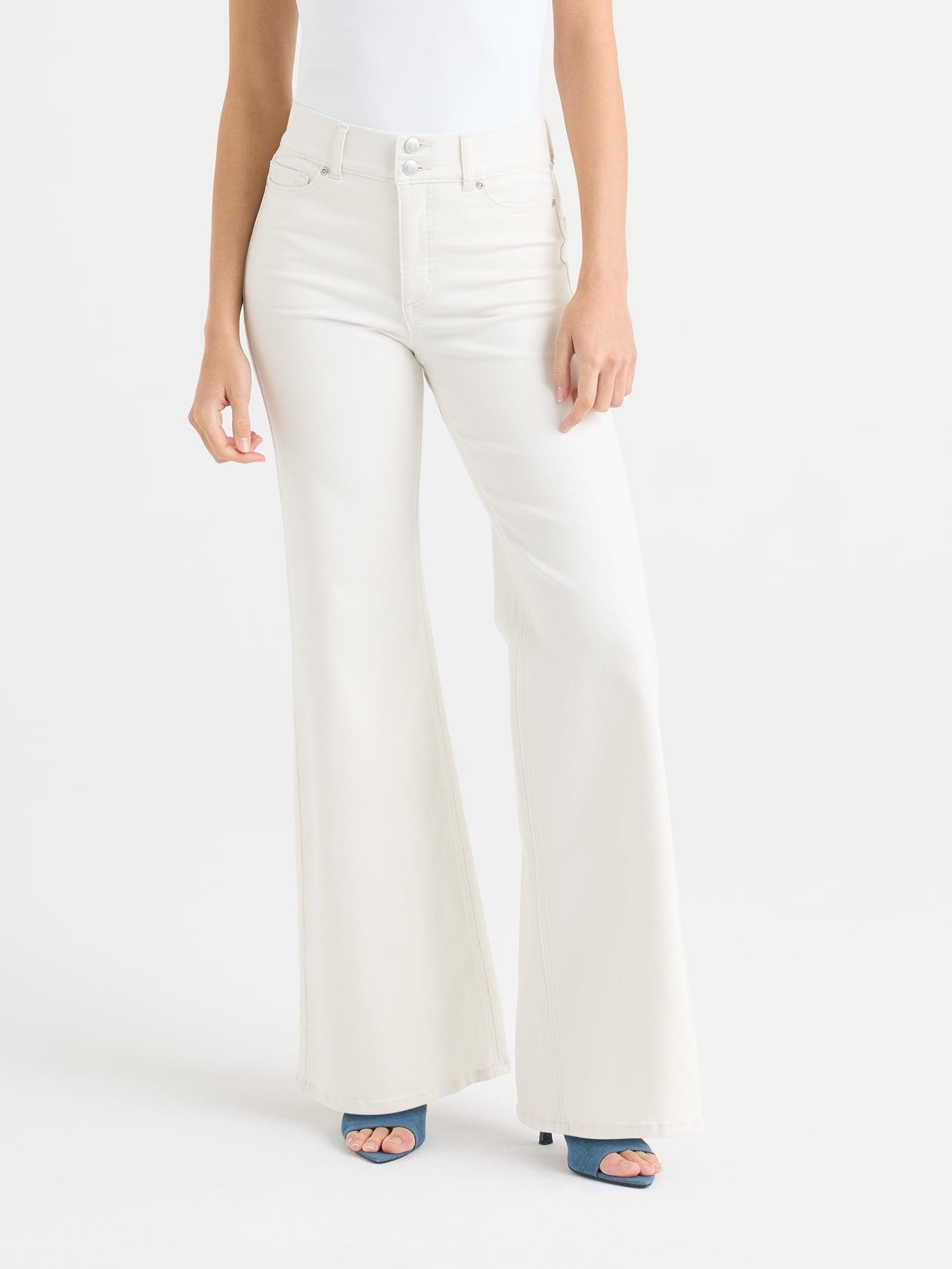 Sofia by Sofia Vergara Women's and Women's Plus Margot Wide Leg High Rise Jeans, 30.5" and 32.5" Inseams, Sizes 0-28