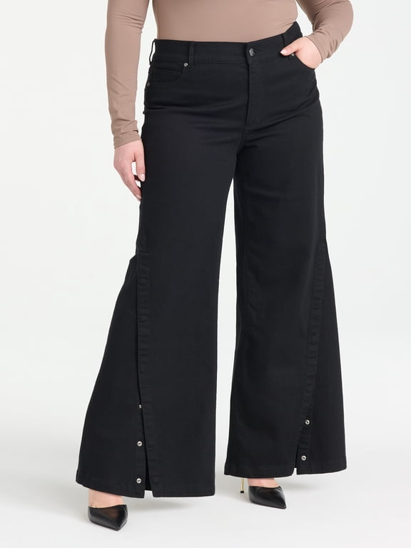 Women's and Women's Plus Size Margot Snap Wide Leg Sizes 0-26W