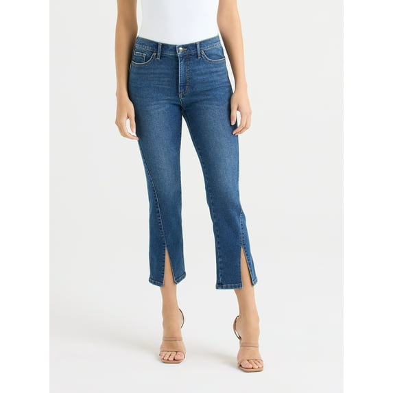 Sofia by Sofia Vergara Women's Mid Rise Crop Slim Leg Jeans, 26" Inseam, Sizes 0-20