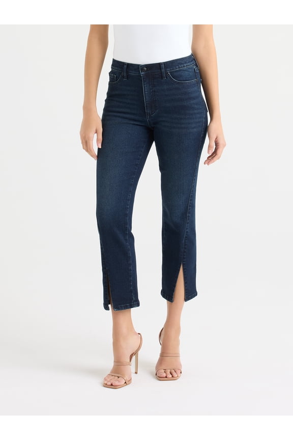 Sofia by Sofia Vergara Women's Mid Rise Crop Slim Leg Jeans, 26" Inseam, Sizes 0-20