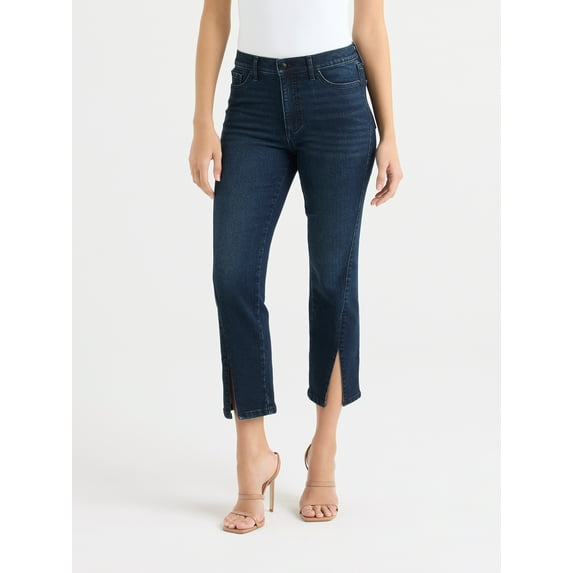 Sofia by Sofia Vergara Women's Mid Rise Crop Slim Leg Jeans, 26" Inseam, Sizes 0-20