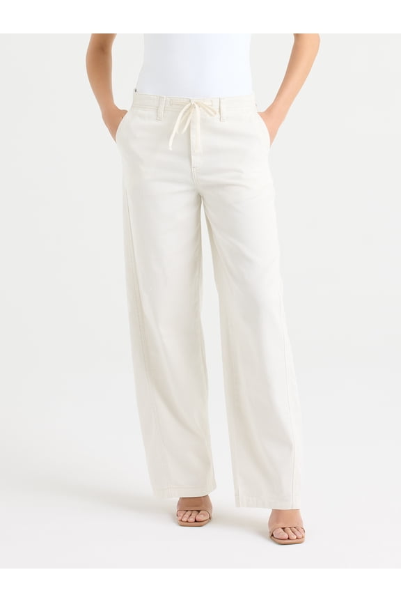 Sofia by Sofia Vergara Women's and Women's Plus Size Diana Relaxed Trousers, 30.5" Inseam, Sizes 0-26W