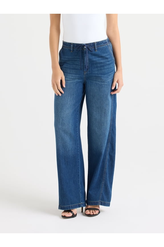 Sofia by Sofia Vergara Women's and Women's Plus Size Diana Relaxed Trousers, 30.5" Inseam, Sizes 0-26W