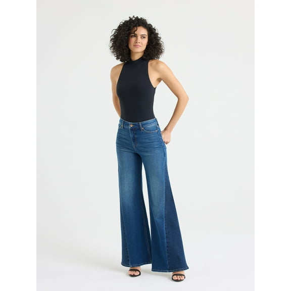 Sofia by Sofia Vergara Women's and Women's Plus Margot Wide Leg High Rise Jeans, 30.5" and 32.5" Inseams, Sizes 0-28
