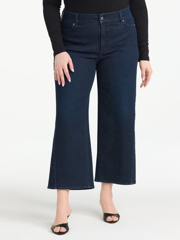 Women's Plus Size Margot Super Wide Crop Sizes 14W-26W
