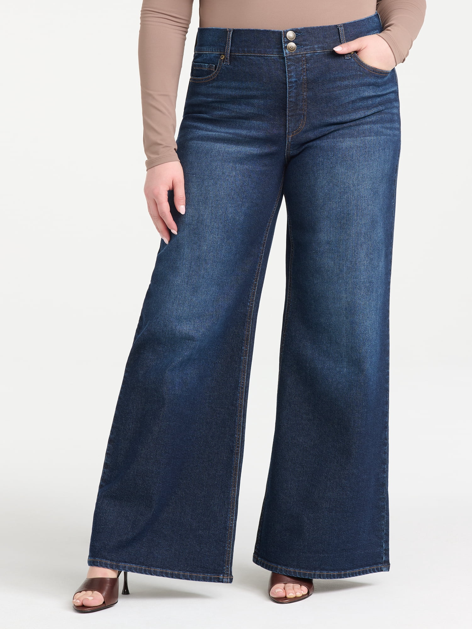 Sofia Vergara Women's Plus Size Margot Super Wide Leg Sizes 14W-26W