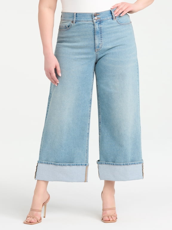 Women's Plus Size Margot Wide Leg Cuffed Sizes 14W-26W