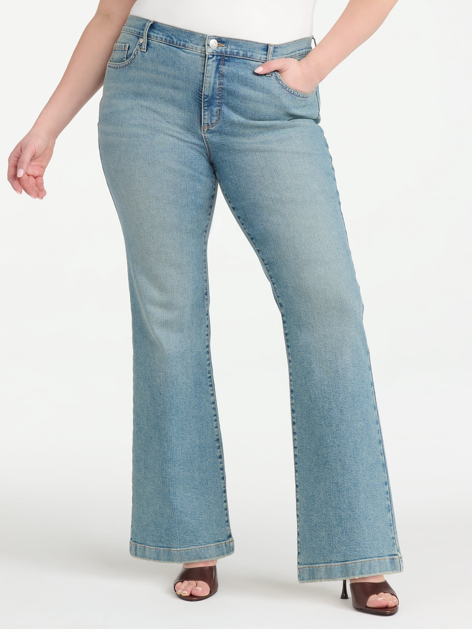 Sofia Vergara Women's Plus Size Melissa High Rise Flare Sizes 14W-26W