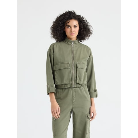 Sofia by Sofia Vergara Women's and Women's Plus Utility Crop Jacket, Sizes XS-4X
