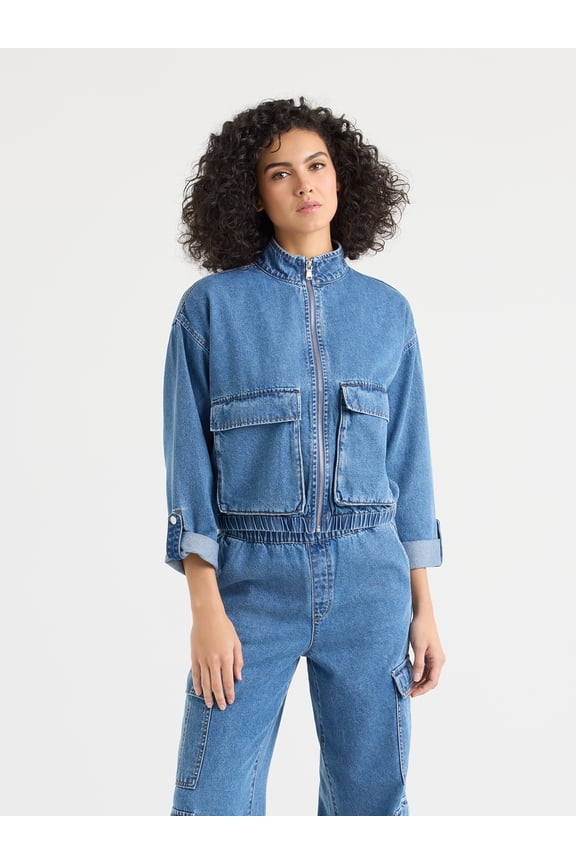 Sofia by Sofia Vergara Women's and Women's Plus Utility Crop Jacket, Sizes XS-4X