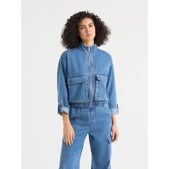 Sofia by Sofia Vergara Women's and Women's Plus Utility Crop Jacket, Sizes XS-4X