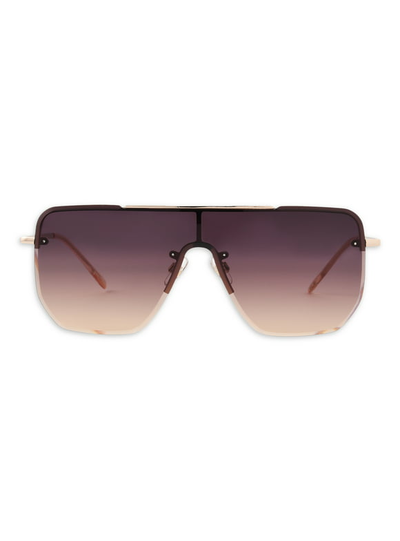 Sofia Vergara Women's Shield Gold Adult Sunglasses