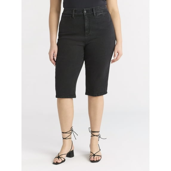 Sofia Women's Denim Trouser Capri, Sizes 0-18