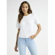 Sofia by Sofia Vergara Womens Crewneck Tee with Short Sleeves, Sizes XS-4X