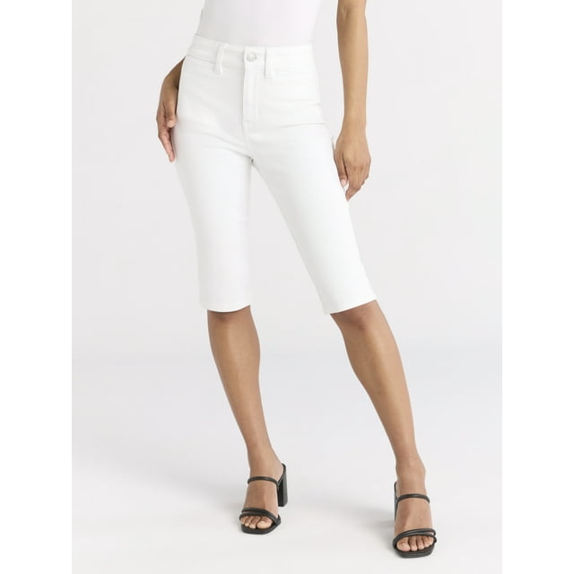 Sofia by Sofia Vergara Women's and Women's Plus Denim Trouser Capri Pants, Sizes 2-28W