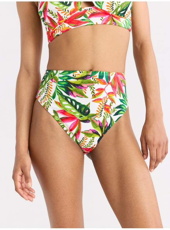 Women's High Waisted Bikini Bottoms, Sizes XS-XL