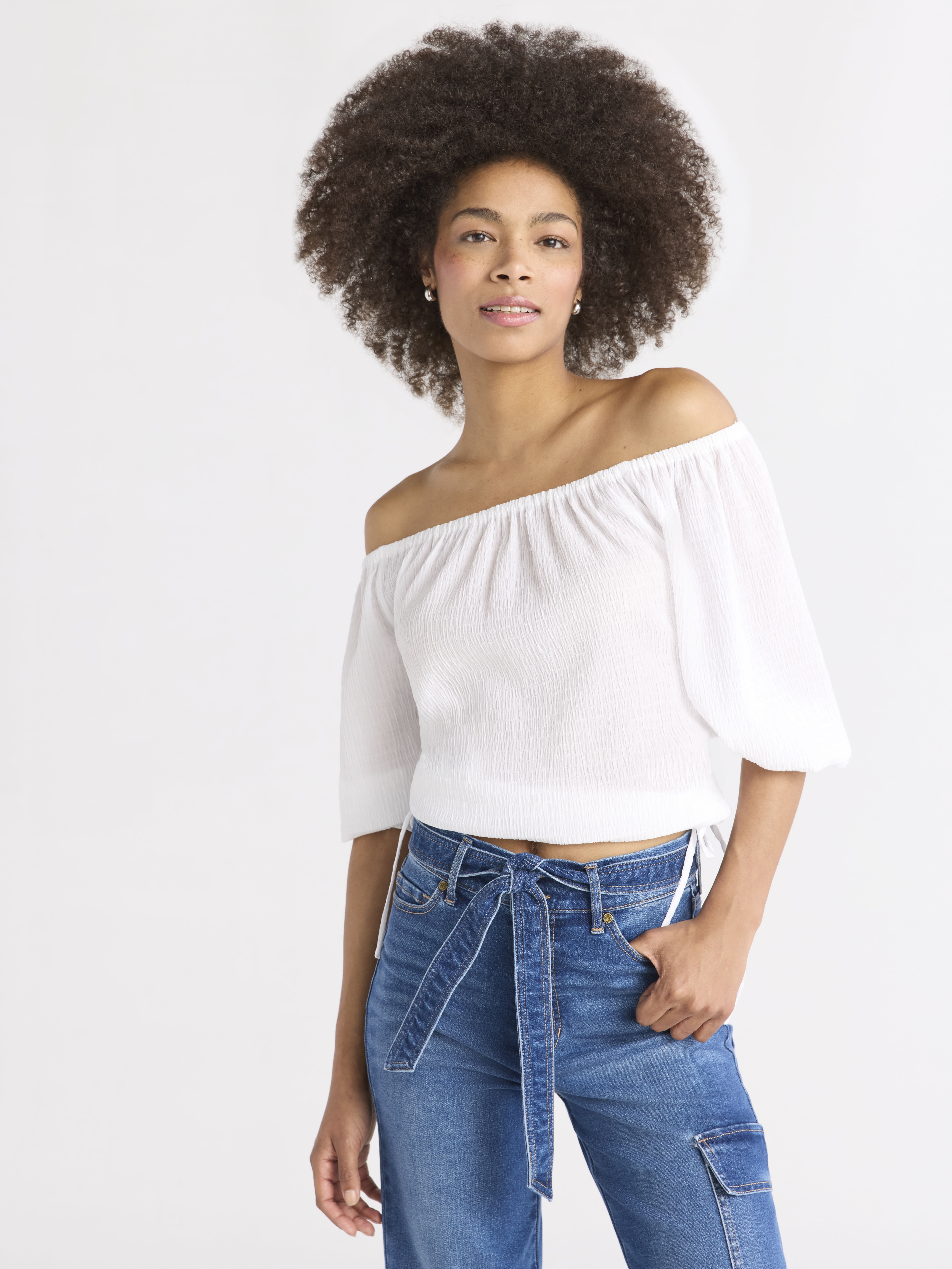 walmart ruffle sleeve top