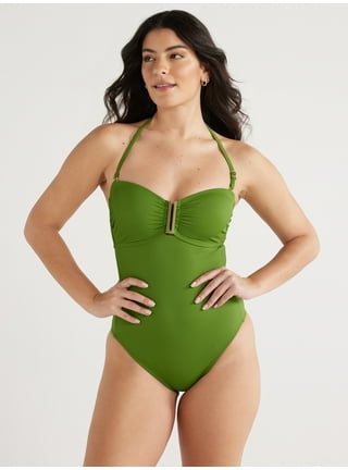 BUIgtTklOP Swimsuits for Women 2024 Clearance,Women's Solid Color