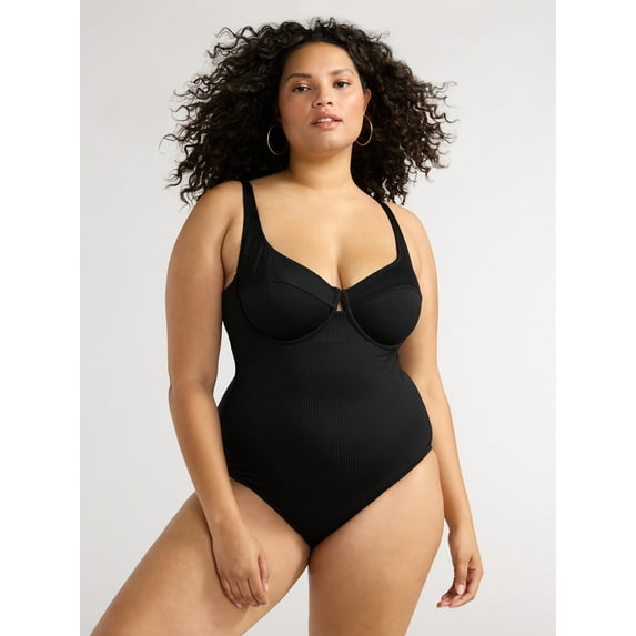 Sofia by Sofia Vergara Women's and Plus Sandra One Piece Swimsuit with Shaping Curvetex®, Sizes XS-2X