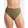 thumbnail image 1 of Sofia by Sofia Vergara Women's and Women's Plus Cheeky High Waist W/Chain Bikini Bottom, 1 of 2