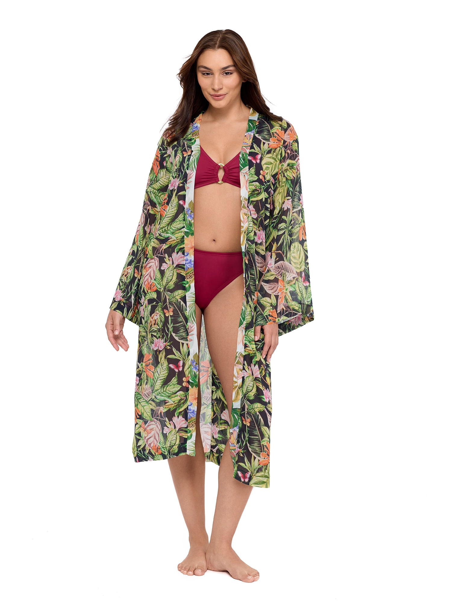 Sofia by Sofia Vergara Women's and Women's Plus Kimono Cover Up, Sizes XS-2X