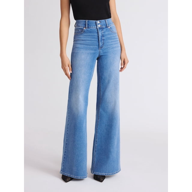 Jean Leg Sticker Sofia by Sofia Vergara Women's and Women's Plus Margot Wide Leg High ...
