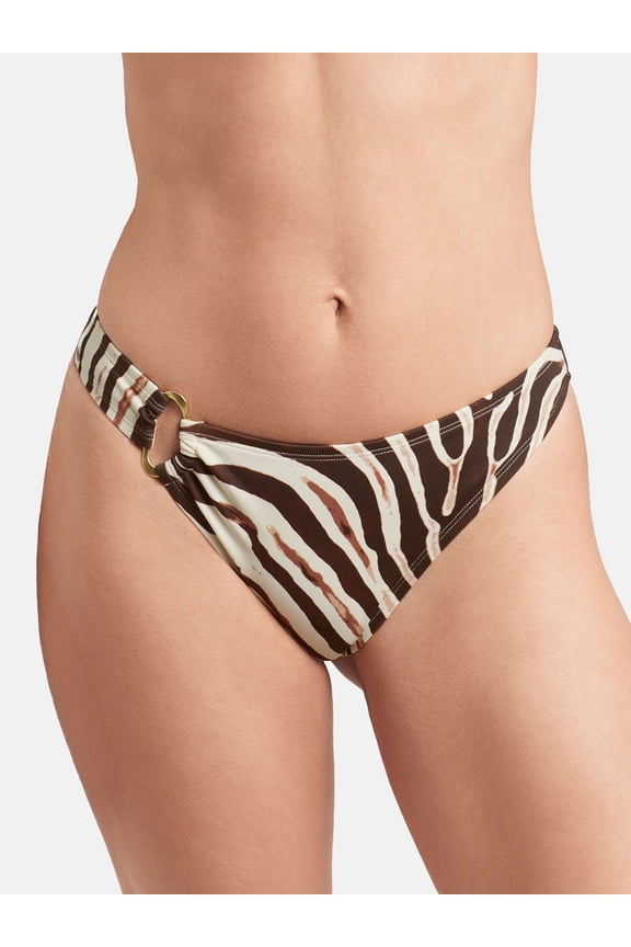 Women's and Women's Plus Ring Side Pant Bikini Bottom