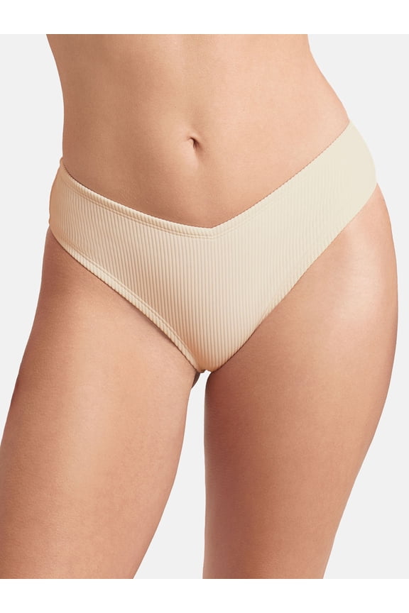 Women's and Women's Plus V WAIST MIDSTER Bikini Bottom