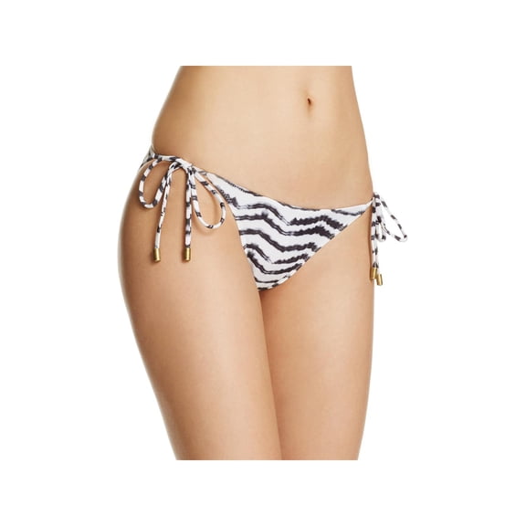 Sofia by Vix Womens Printed Shirred Swim Bottom Separates B/W XS