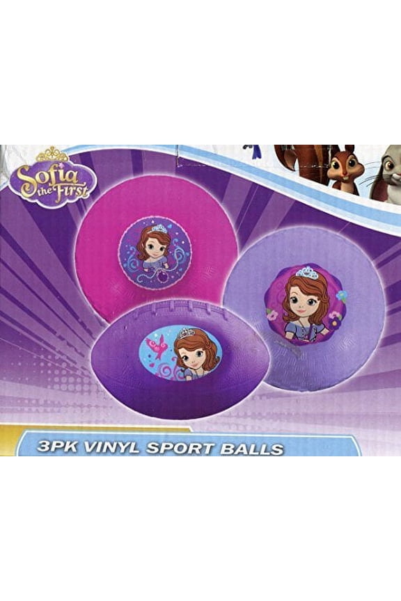 Sofia the First ** 3 Pack ** Vinyl Sports Balls