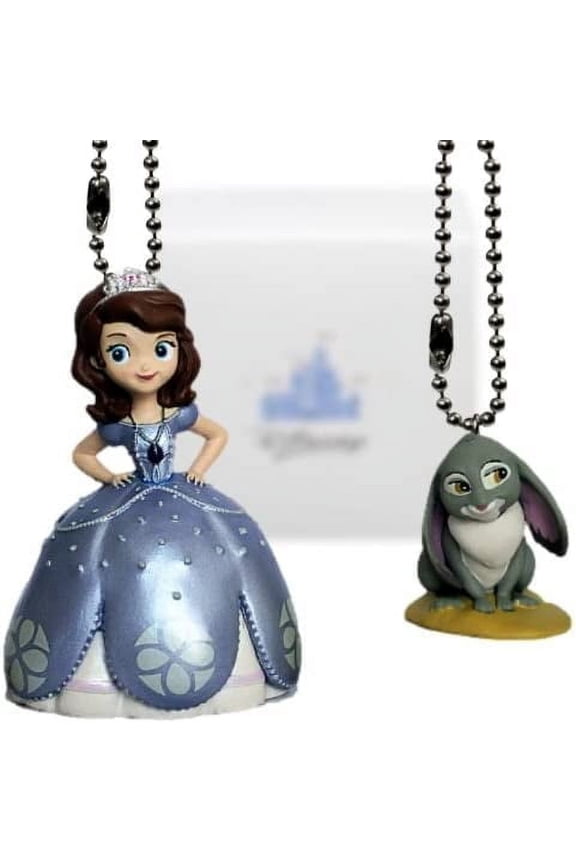 Sofia the First "Amber & Clover the Rabbit" 2 pc. Keychain/Dnagler Set - Limited Availability New