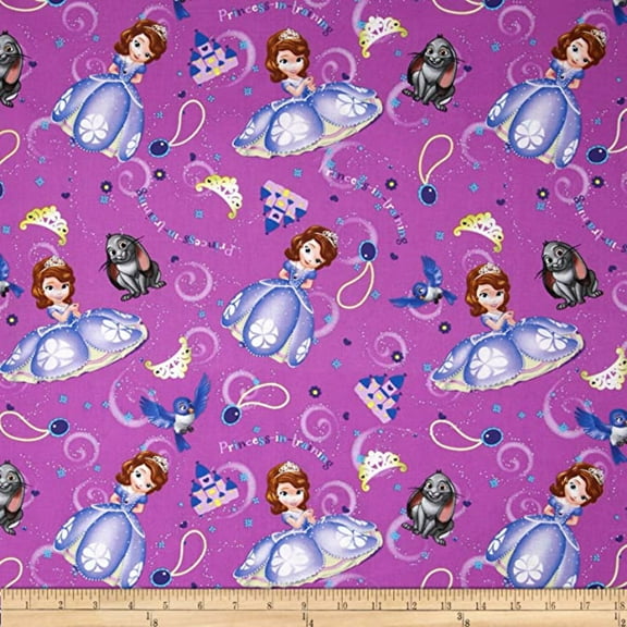 Sofia the First  Friends Cotton Fabric