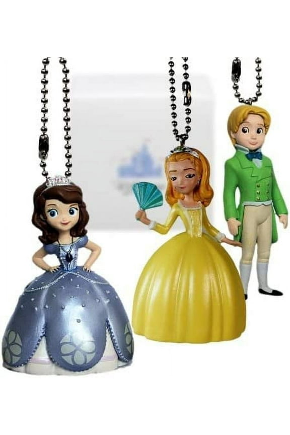 Sofia the First "Sofia, Amber & James" 3 pc. Keychain/Dnagler Set - Limited Availability New