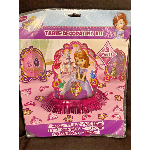 Sofia the First Table Decorating Kit With Confetti Birthday Party Supplies