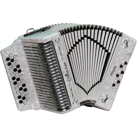 SofiaMari Alacran Accordion with case and straps, Sol/GCF, White