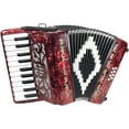 thumbnail image 1 of SofiaMari Mini Traveler Accordion, 22 Keys, 8 Bass Buttons, Red Pearl, 1 of 1
